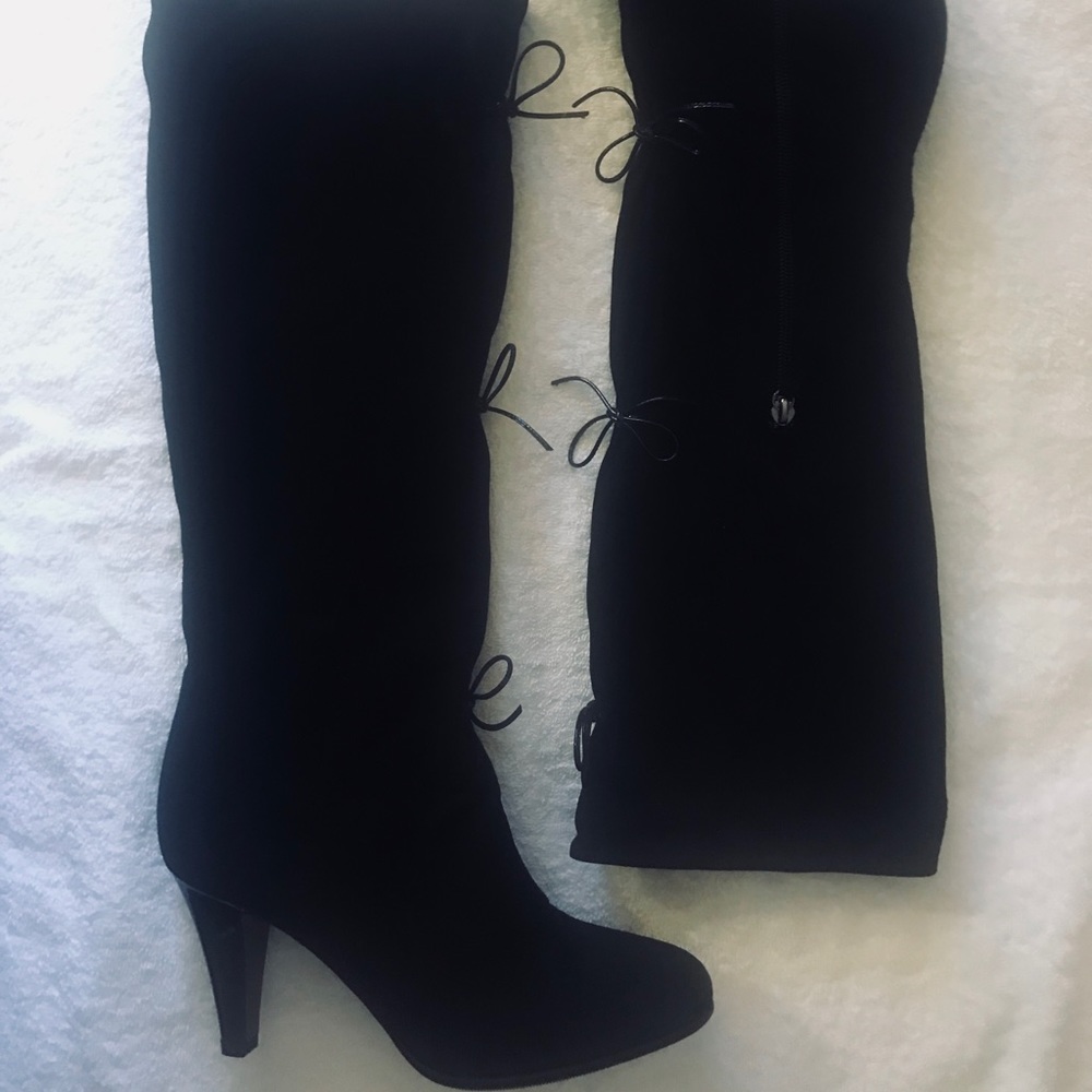 Moschino Suede New Boots with Patent Laces size 39